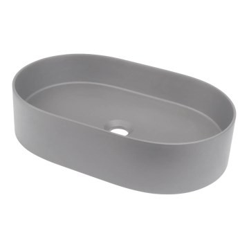 Deante CQS_SU6S - Umywalka nablatowa SILIA 35x55 cm granit/metaliczny szary