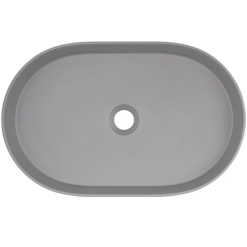 Deante CQS_SU6S - Umywalka nablatowa SILIA 35x55 cm granit/metaliczny szary