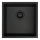 Deante ZQA_N10A - Zlew kuchenny CORDA 44x44 cm granit/czarny