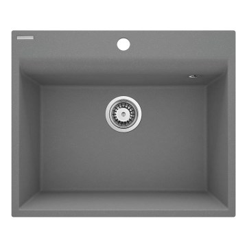 Deante ZRC_S10A - Zlew kuchenny CORIO 50x60 cm granit/metaliczny szary