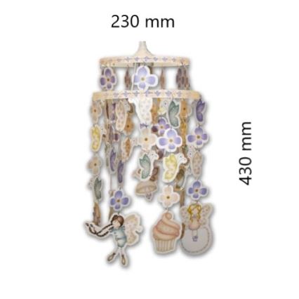 Decofun 70-114 - Klosz dziecięcy do żyrandola dziecięcego HEIRLOOM E27 430x230 mm