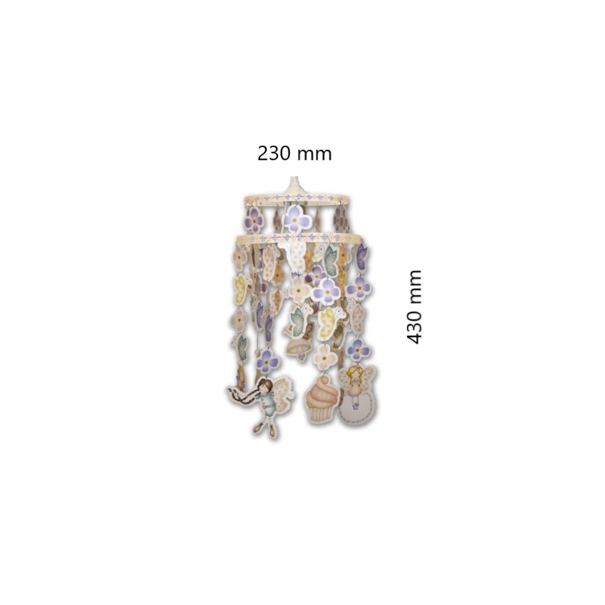 Decofun 70-114 - Klosz dziecięcy do żyrandola dziecięcego HEIRLOOM E27 430x230 mm