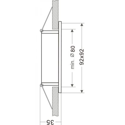 Deko-Light 110022 - Oprawa wpuszczana SIRRAH 1xGU5,3-MR16/35W/12V