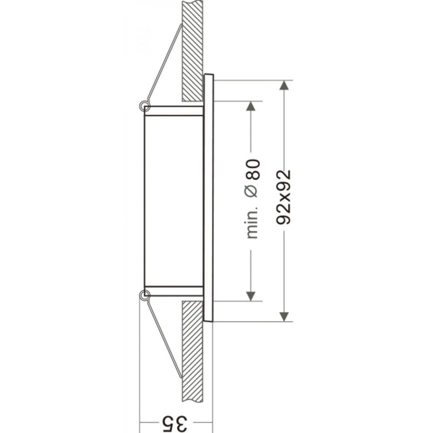 Deko-Light 110022 - Oprawa wpuszczana SIRRAH 1xGU5,3-MR16/35W/12V