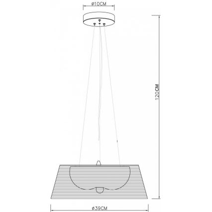 Deko-Light 342031 - Żyrandol na lince FILO 3xE27/60W/230V śr. 39 cm srebrny