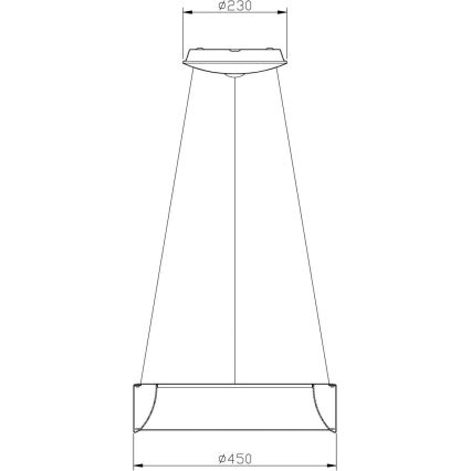 Deko-Light 342122 - LED Żyrandol ściemnialny na lince SCULPTORIS LED/27W/230V 3000K śr. 45 cm