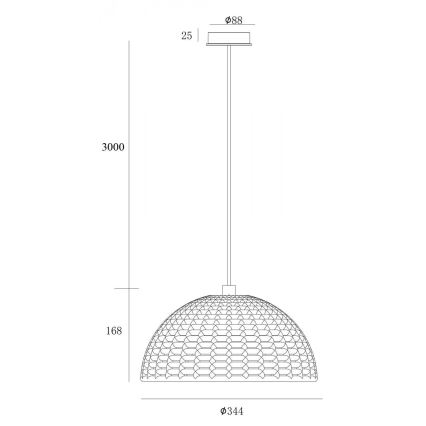 Deko-Light 342143 - Żyrandol na lince BASKET 1xE27/40W/230V śr. 35 cm