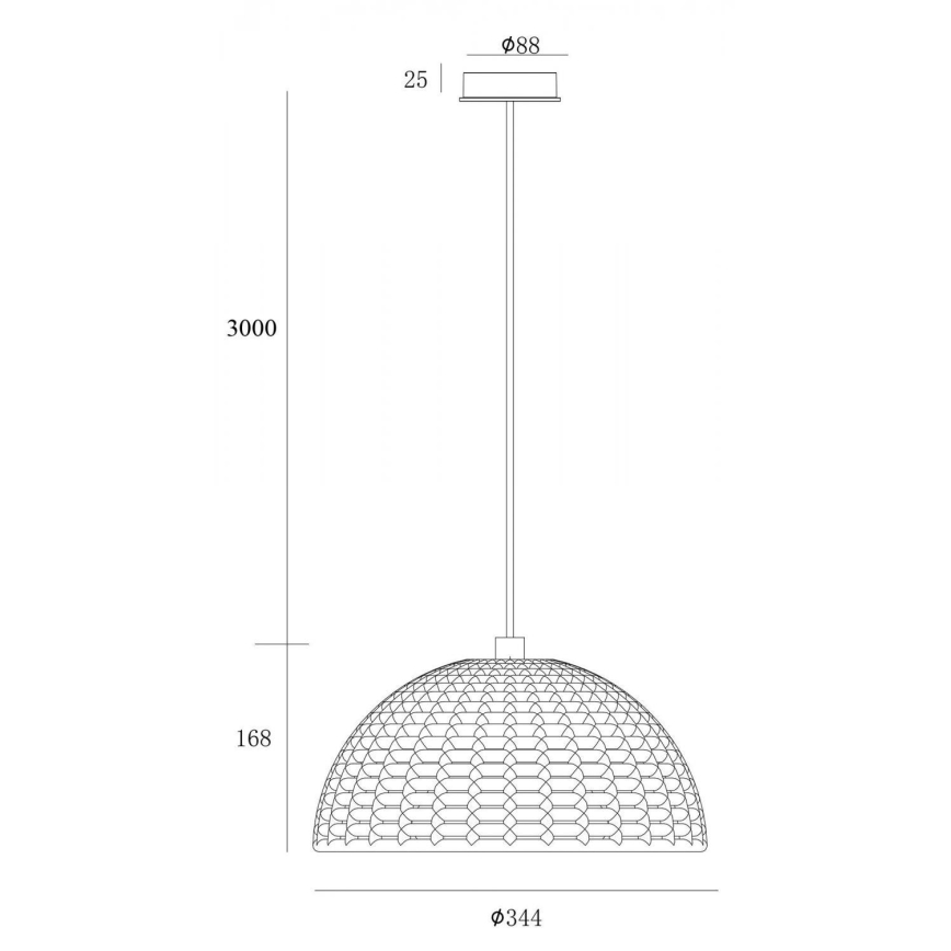 Deko-Light 342143 - Żyrandol na lince BASKET 1xE27/40W/230V śr. 35 cm