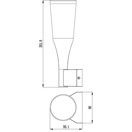 Deko-Light 731083 - LED Kinkiet zewnętrzny BESSMA LED/9,6W/230V IP54 antracyt