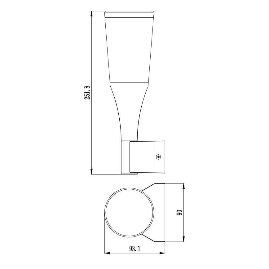 Deko-Light 731083 - LED Kinkiet zewnętrzny BESSMA LED/9,6W/230V IP54 antracyt