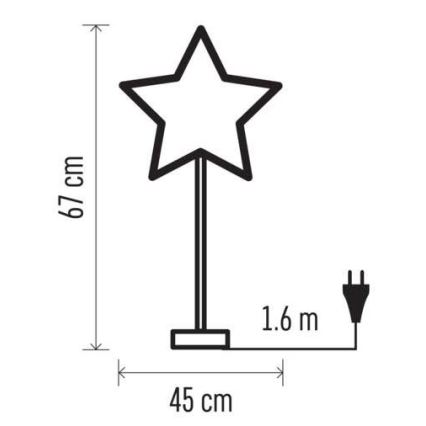 Dekoracja bożonarodzeniowa 1xE14/25W/230V śr. 45 cm biała