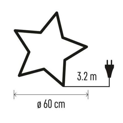 Dekoracja bożonarodzeniowa 1xE14/25W/230V śr. 60 cm srebrna