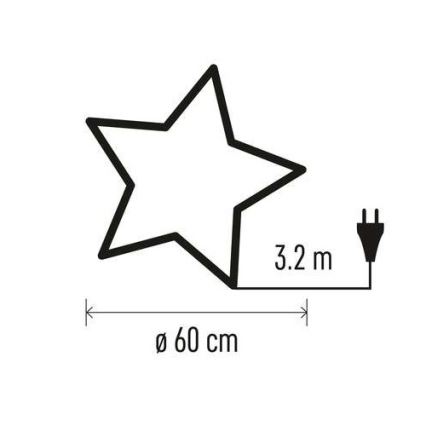 Dekoracja bożonarodzeniowa 1xE14/25W/230V śr. 60 cm złota