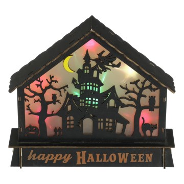 Dekoracja LED HALLOWEEN LED/2xAA/wielokolorowy straszny dom