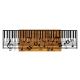 Dekoracja ścienna 100x30 cm pianino drewno/metal