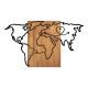 Dekoracja ścienna 118x70 cm mapa drewno/metal
