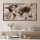 Dekoracja ścienna 120x60 cm mapa świata metal