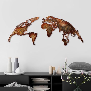 Dekoracja ścienna 2 szt 150x59 planeta metal