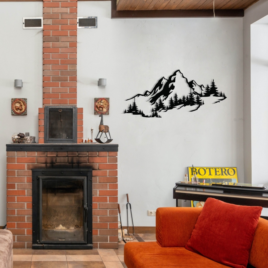 Dekoracja ścienna 30x67 cm góry metal