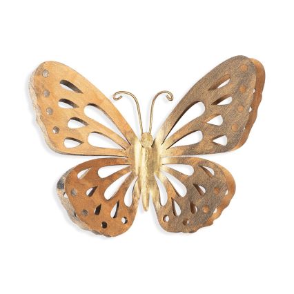 Dekoracja ścienna 32x29 cm motyl metalowy