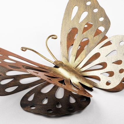Dekoracja ścienna 32x29 cm motyl metalowy