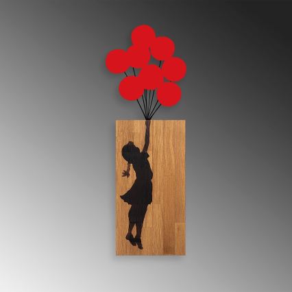 Dekoracja ścienna 34x99 cm grill drewno/metal