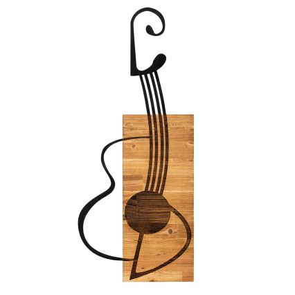 Dekoracja ścienna 39x93 cm gitara drewno/metal