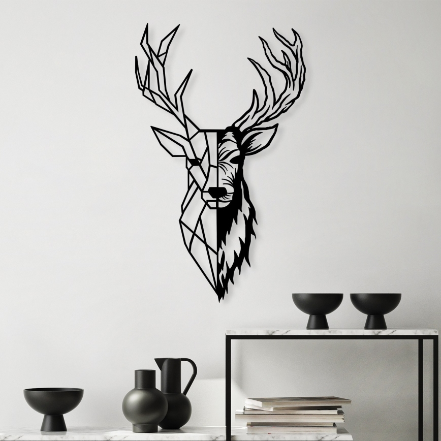 Dekoracja ścienna 42x70 cm jeleń metal