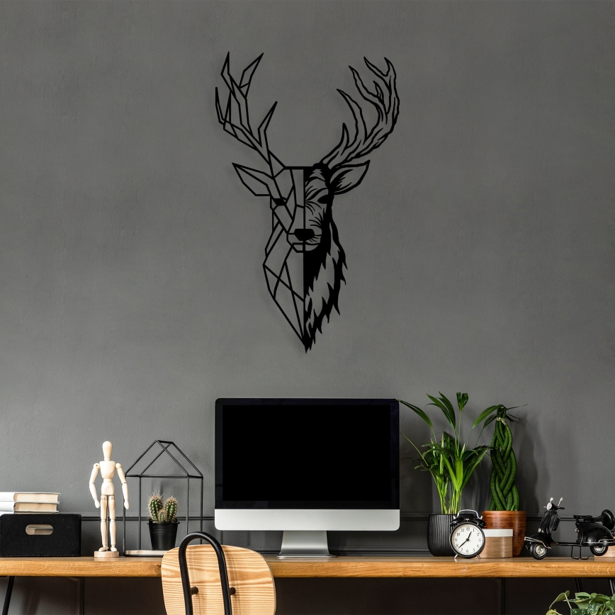 Dekoracja ścienna 42x70 cm jeleń metal