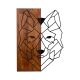Dekoracja ścienna 45,5x58 cm wilk drewno/metal