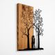 Dekoracja ścienna 45x58 cm drzewa drewno/metal