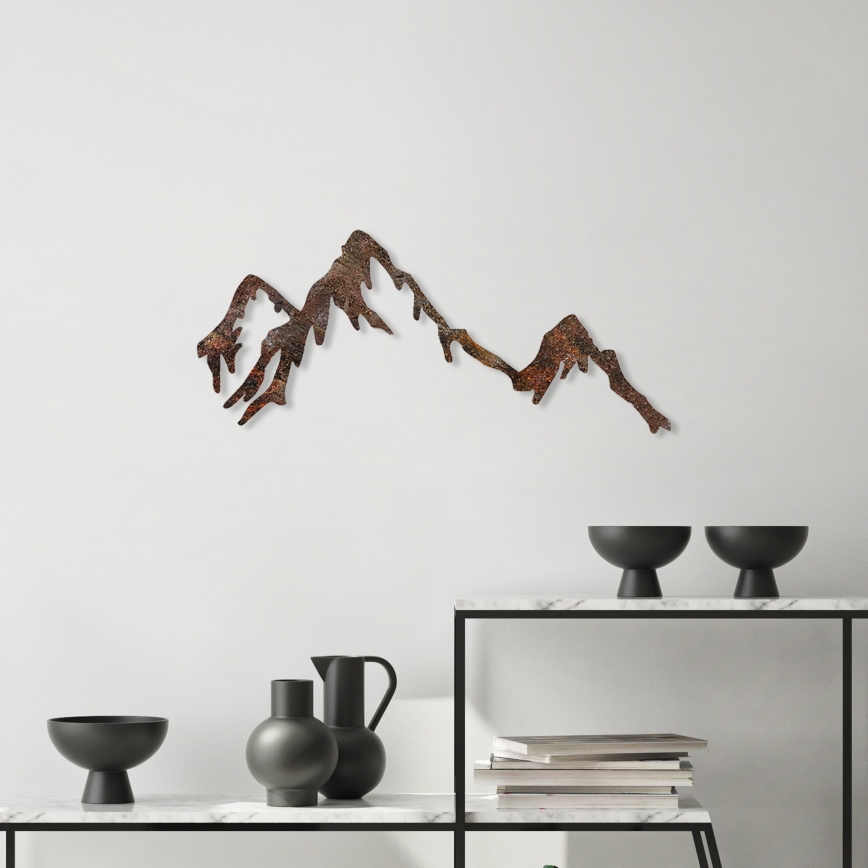 Dekoracja ścienna 45x70 cm góry metal
