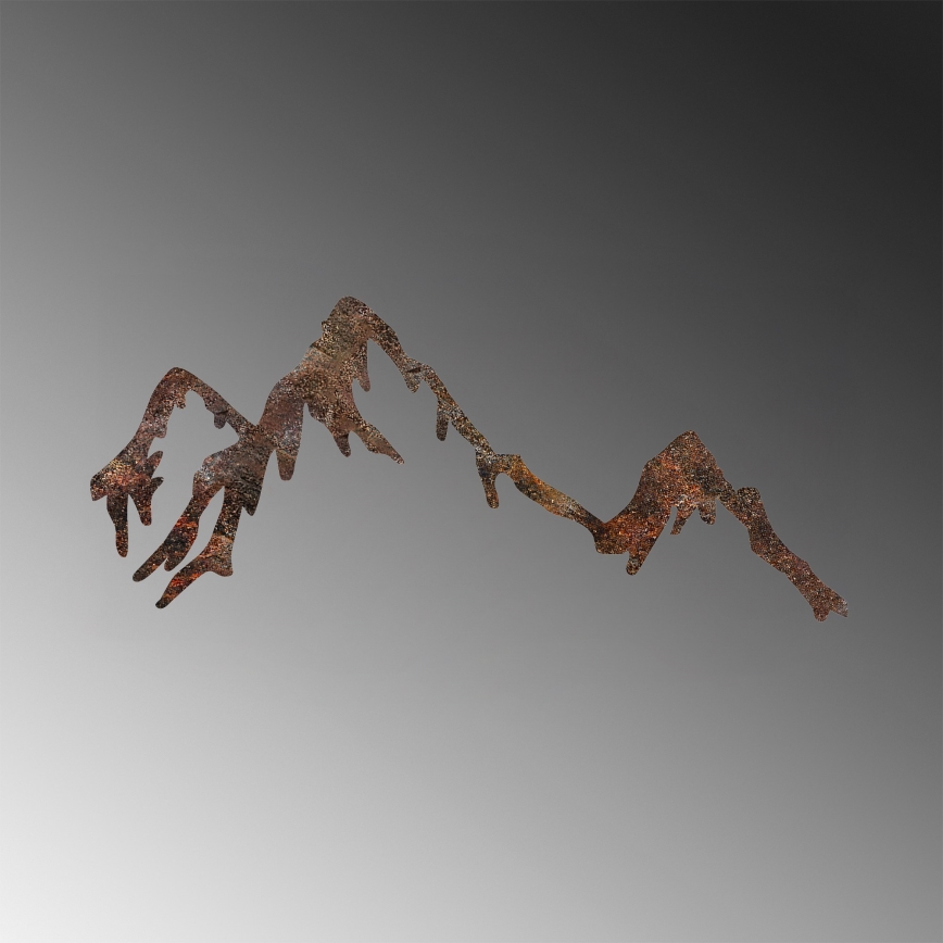 Dekoracja ścienna 45x70 cm góry metal