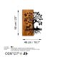 Dekoracja ścienna 46x58 cm drzewo drewno/metal