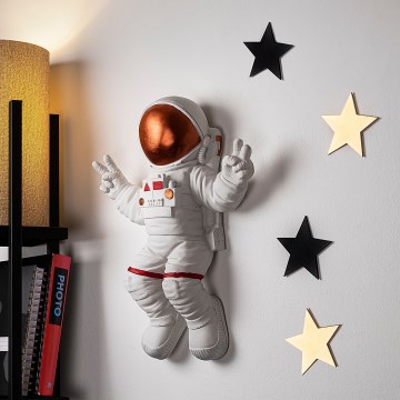 Dekoracja ścienna 47x35 cm astronaut miedziany