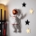 Dekoracja ścienna 47x35 cm astronaut miedziany
