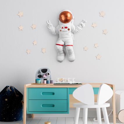 Dekoracja ścienna 47x35 cm astronaut miedziany
