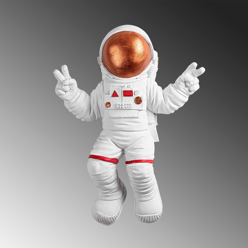 Dekoracja ścienna 47x35 cm astronaut miedziany