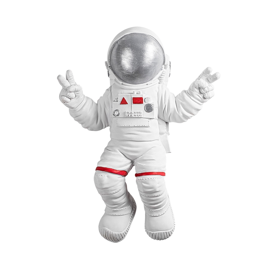 Dekoracja ścienna 47x35 cm astronaut srebrny