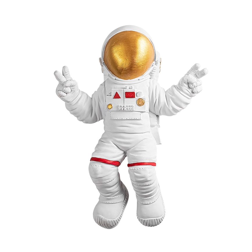 Dekoracja ścienna 47x35 cm astronaut złoty