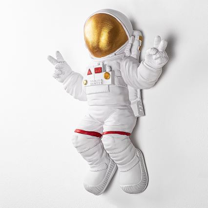 Dekoracja ścienna 47x35 cm astronaut złoty