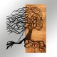 Dekoracja ścienna 47x58 cm Drzewo Życia drewno/metal
