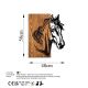 Dekoracja ścienna 48x58 cm koń drewno/metal