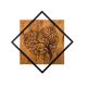 Dekoracja ścienna 54x54 cm drzewo drewno/metal