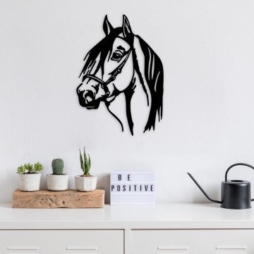Dekoracja ścienna 55x40 cm koń metal