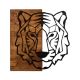 Dekoracja ścienna 56x58 cm tygrys drewno/metal