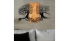 Dekoracja ścienna 58x92 cm drzewo życia drewno/metal