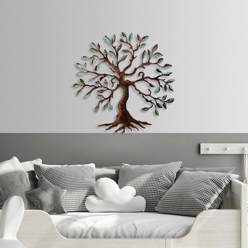 Dekoracja ścienna 60x60 cm drzewko metal