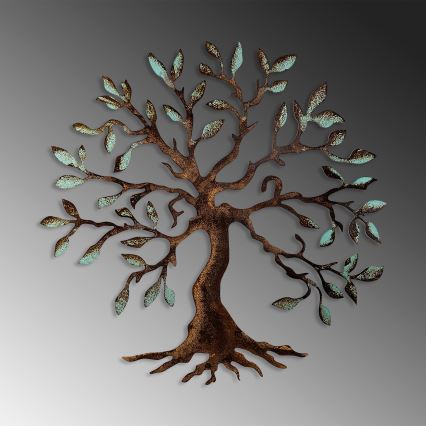 Dekoracja ścienna 60x60 cm drzewko metal