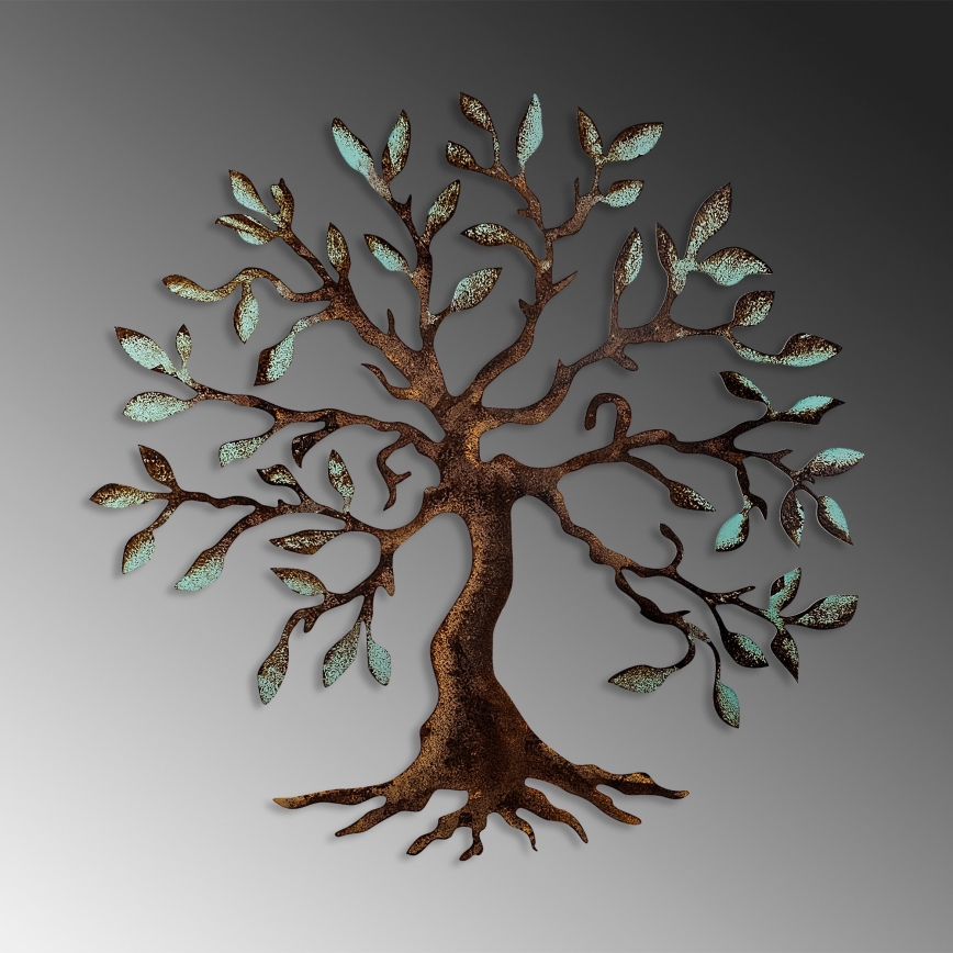 Dekoracja ścienna 60x60 cm drzewko metal